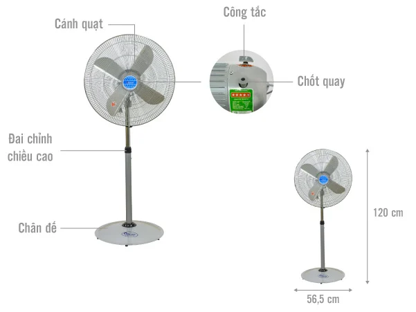Quạt đứng công nghiệp Ching Hai HS9299
