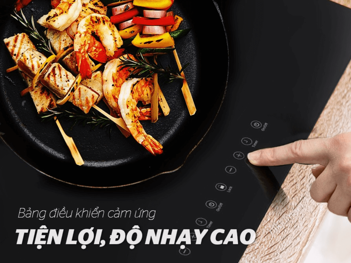 Bếp đôi điện từ Sunhouse SHB8100