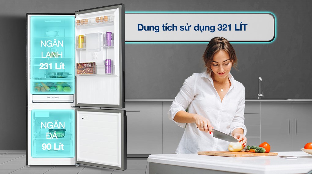 Tủ lạnh Toshiba Inverter 321 lít GR-RB405WEA-PMV(06)-MG