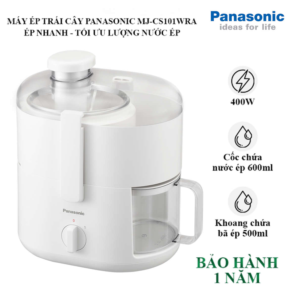 Máy ép trái cây Panasonic MJ-CS101WRA