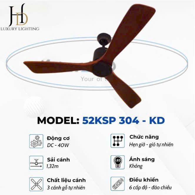 Quạt ba cánh 52KSP 304 – KD