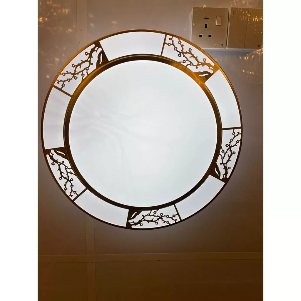 Đèn trần LED nhôm Acrylic hình hoa mận tròn cho phòng khách D500