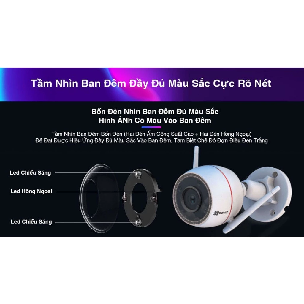 Camera WiFi thông minh 5MP EZVIZ H3C 3K (CS-H3c-R100-1J5WKFL)