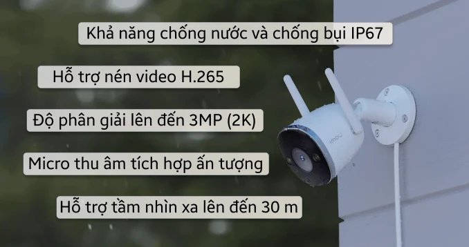 Camera IP ngoài trời 3MP IMOU IPC-F32FP Full Color
