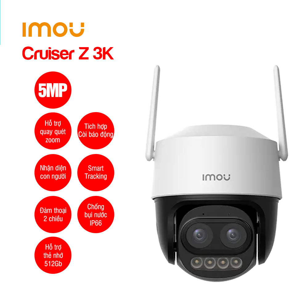 Camera IP Ngoài Trời 360 Độ 5MP IMOU Cruiser Z IPC-S7DP-5M0WEZ