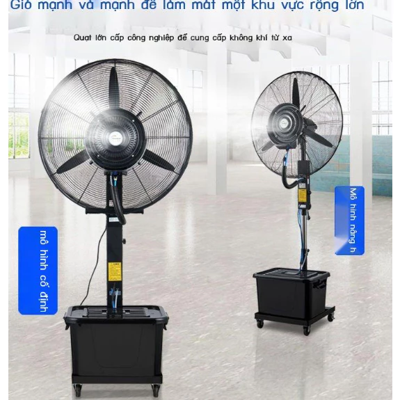 Quạt Hơi Nước Phun Sương Công Suất Lớn - Dung tích 42L