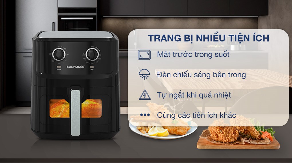 Nồi chiên không dầu Sunhouse SHD4030 6.5 lít