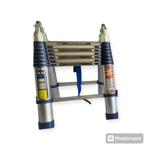 Thang nhôm rút đôi 2m2 + 2m2 đai xanh (2x7 bậc)