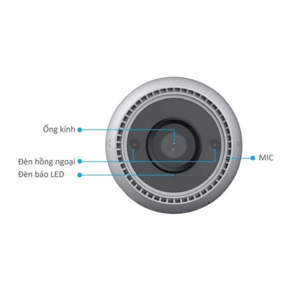 Camera WiFi ngoài trời EZVIZ H3C Color 2MP (CS-H3c-R100-1K2WFL)