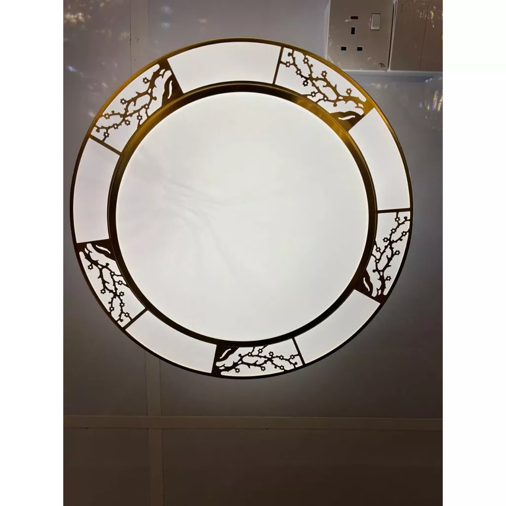 Đèn trần LED nhôm Acrylic hình hoa mận tròn cho phòng khách D500