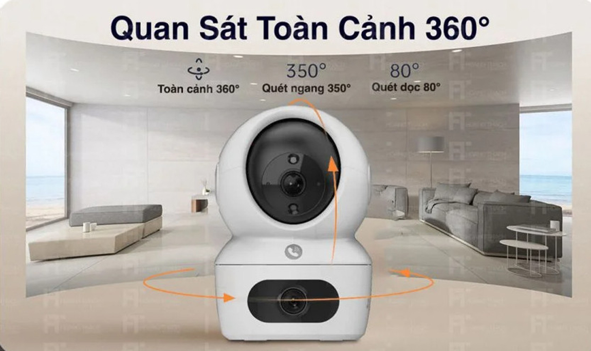 Camera IP 360 độ 8MP Ezviz 2 ống kính H7C