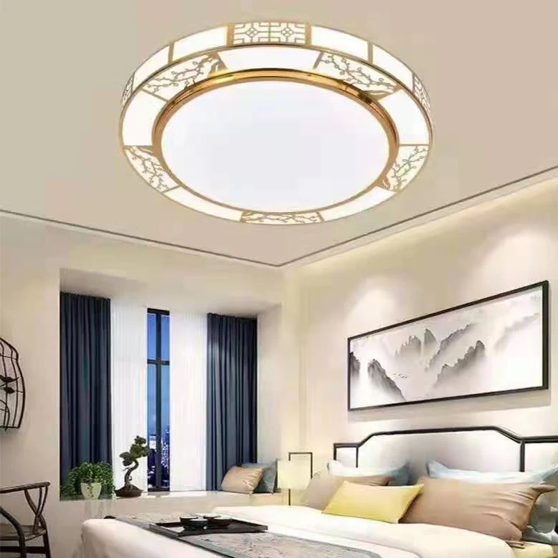 Đèn trần LED nhôm Acrylic hình hoa mận tròn cho phòng khách D500