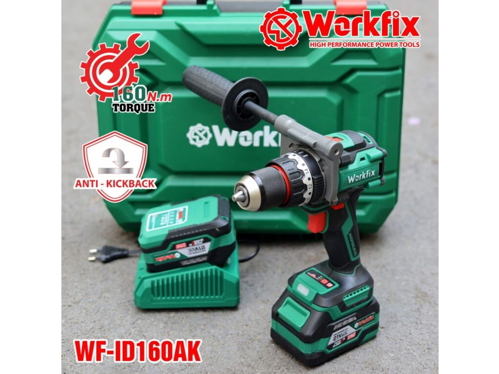 Máy khoan pin Workfix WF-ID160AK - 13mm