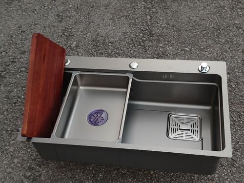 Chậu rửa bát 1 hố màu Nano Silver Kagol 7546 (75x46cm)