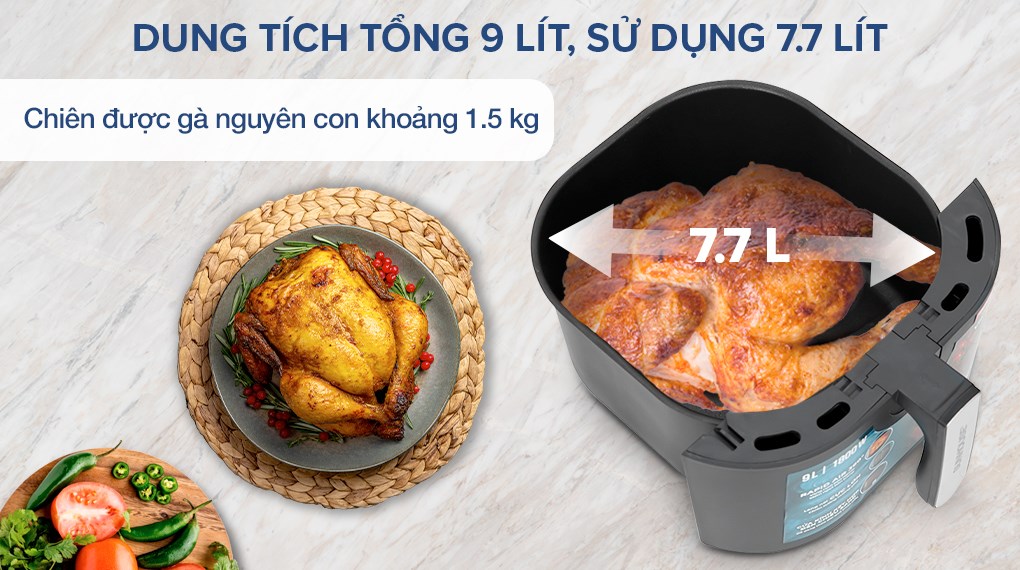 Nồi chiên không dầu Sunhouse SHD4037 9 lít