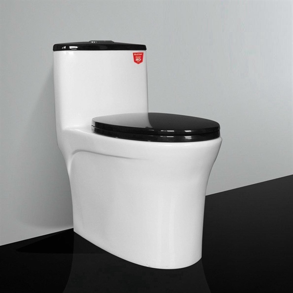 Bàn cầu 1 khối LETTON - LT 610 - Nắp đen