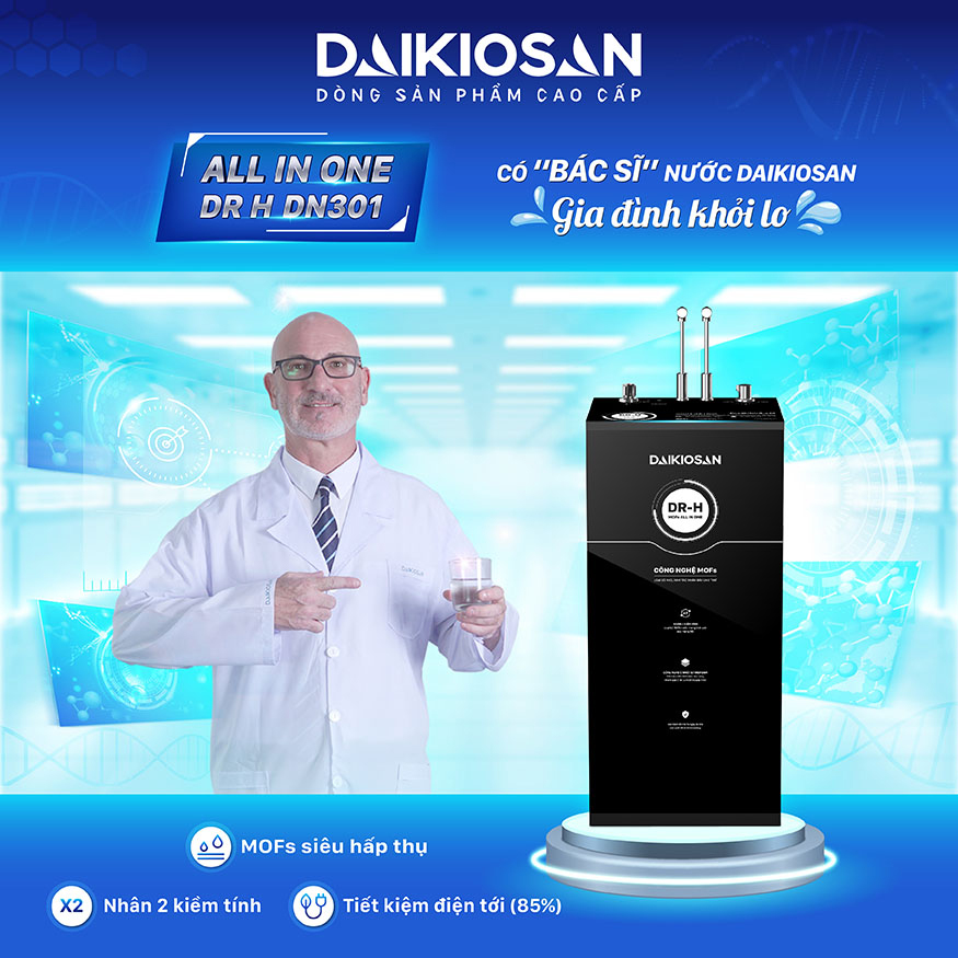 Máy lọc nước RO Dr.H nóng nguội lạnh 2D Daikiosan DN301