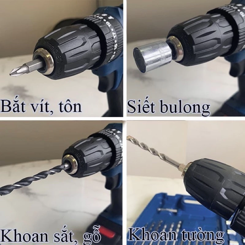 Máy Khoan Pin Bosch 36V + Tặng kèm Full phụ kiện
