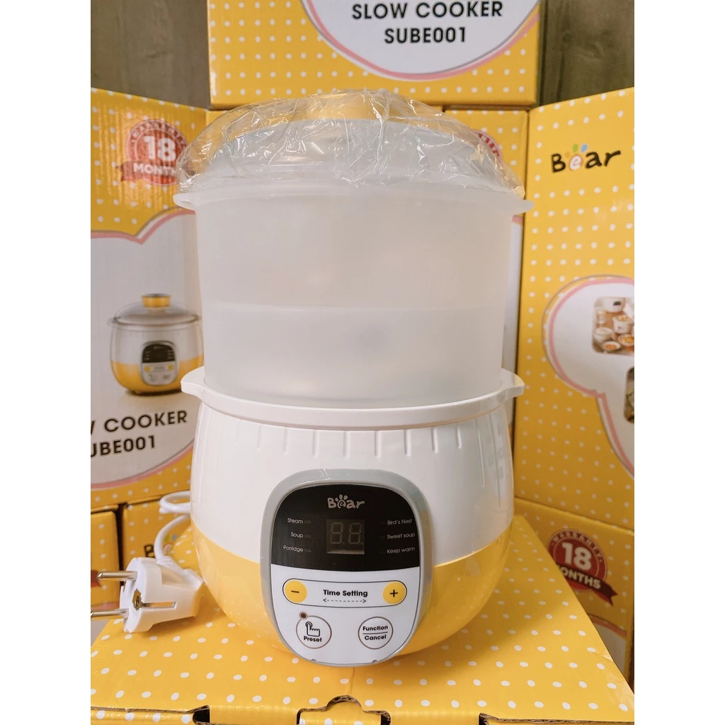 Nồi nấu cháo chậm Bear 0,8 Lít