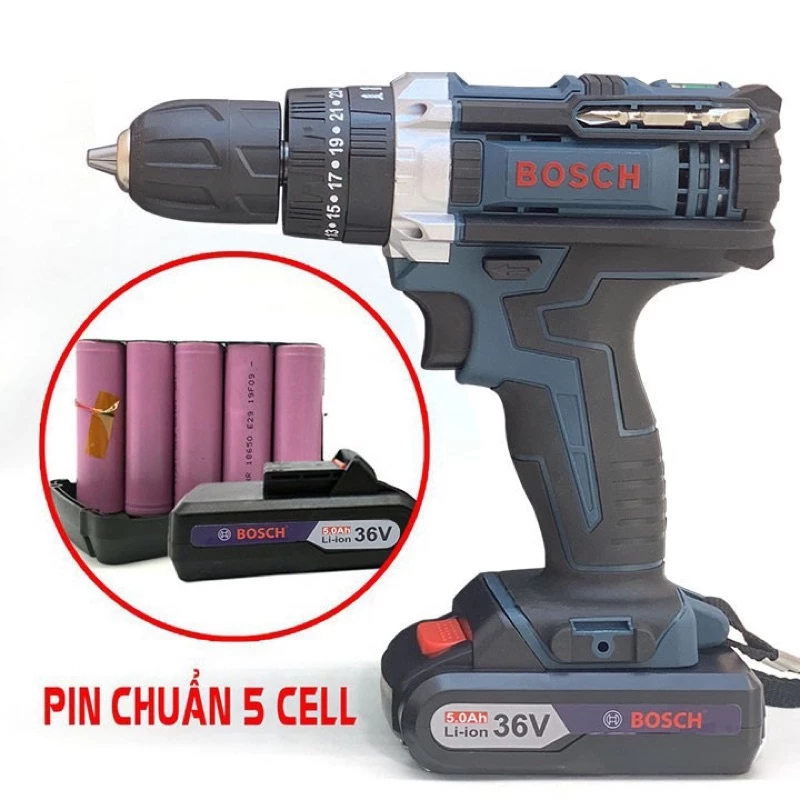 Máy Khoan Pin Bosch 36V + Tặng kèm Full phụ kiện