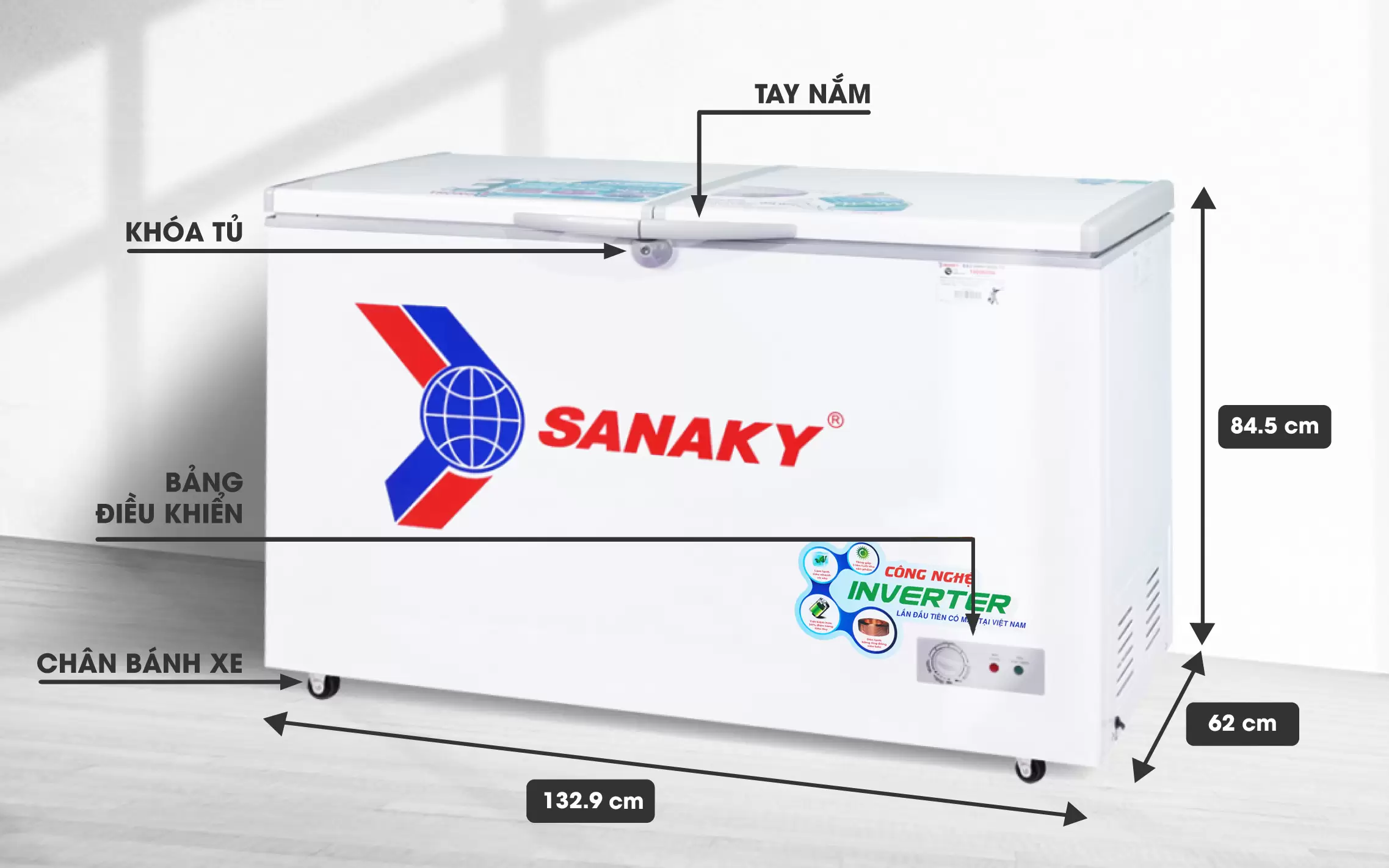 Tủ Đông Sanaky Inverter 305 Lít VH-4099A3