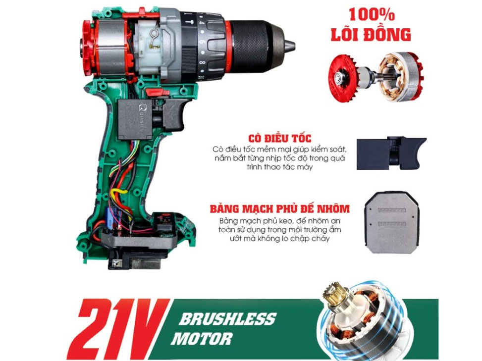 Máy khoan pin Workfix WF-ID13100AK