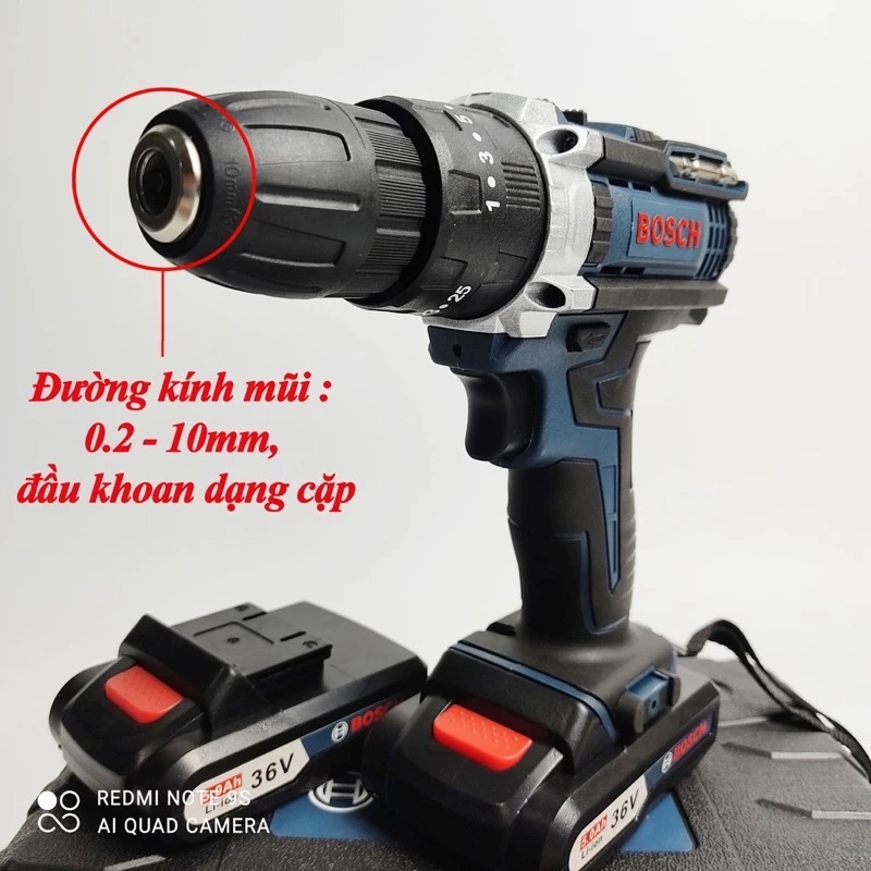 Máy Khoan Pin Bosch 36V + Tặng kèm Full phụ kiện
