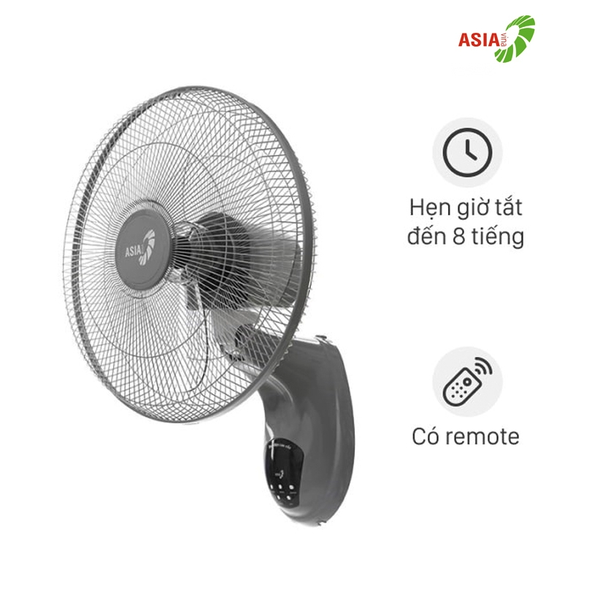  Quạt Treo Tường Asia VY377092 (Remote) - Xám