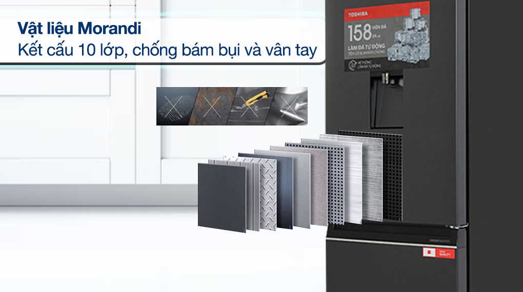 Tủ lạnh Toshiba Inverter 321 lít GR-RB405WEA-PMV(06)-MG