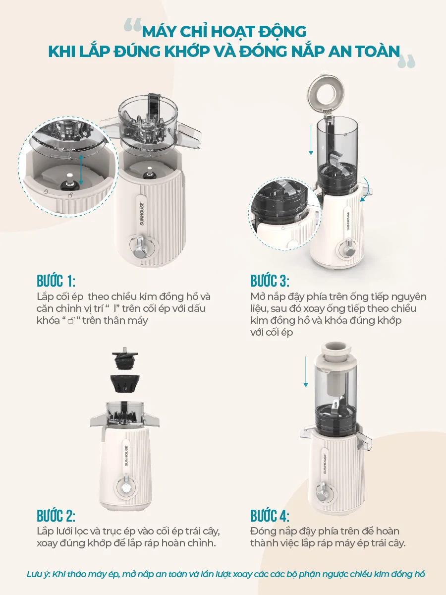 Máy Ép Chậm Sunhouse SHD5516