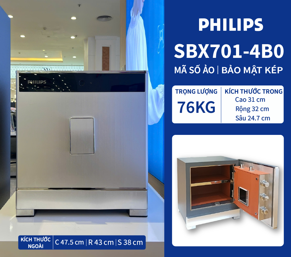 Két sắt Philips SBX701-4B0 76kg