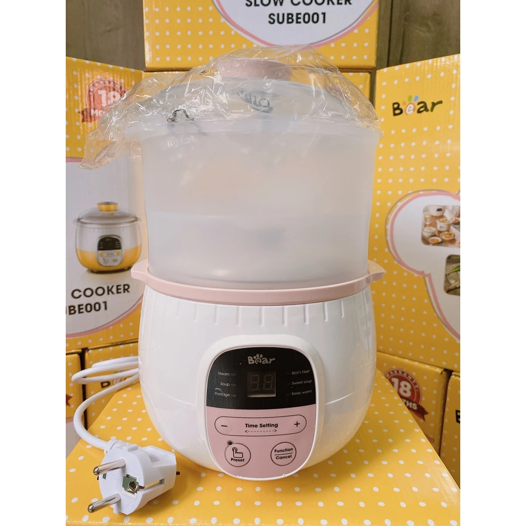 Nồi nấu cháo chậm Bear 0,8 Lít