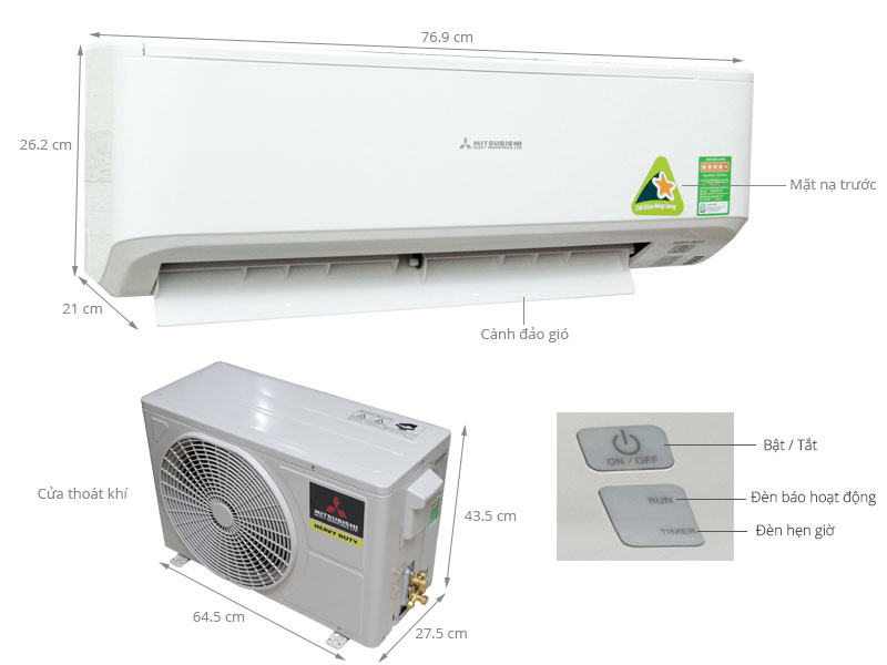 Mitsubishi Heavy 2 HP 18000BTU Inverter SRK/SRC18YYP-W5