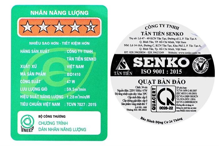 Quạt hộp Senko 3 cánh BD1410 47W