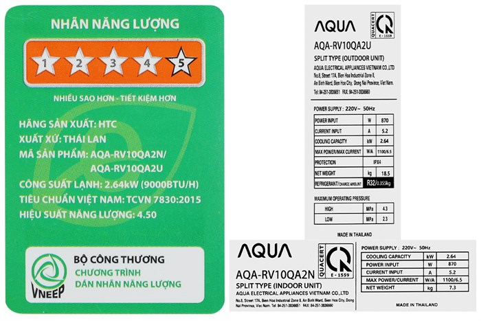 Máy lạnh AQUA Inverter 1 HP AQA-RV10QA2