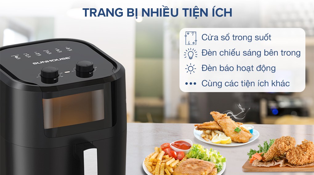 Nồi chiên không dầu Sunhouse SHD4037 9 lít