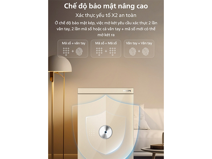 Két sắt Philips SBX602-6CU kết nối wifi - 89kg