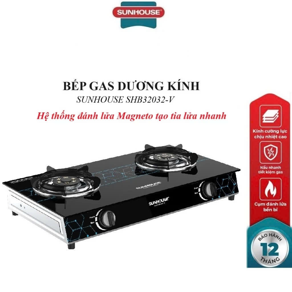 Bếp gas dương kính Sunhouse SHB32032-V