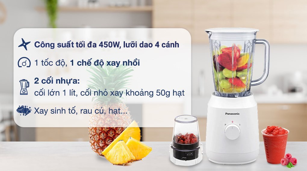 Máy xay sinh tố đa năng Panasonic MX-EX1011WRA - 2 cối