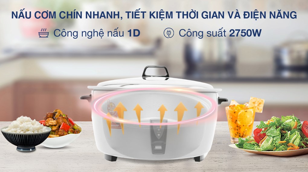Nồi cơm nắp rời Sharp 10 lít KSH-D1010V