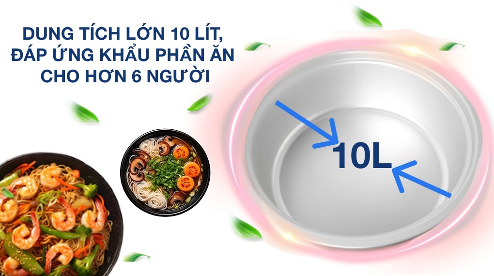 Nồi cơm nắp rời Sharp 10 lít KSH-D1010V