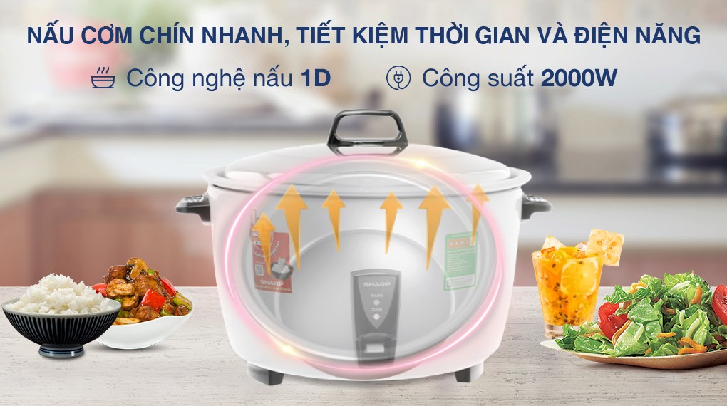 Nồi cơm nắp rời Sharp 7 lít KSH-D77V