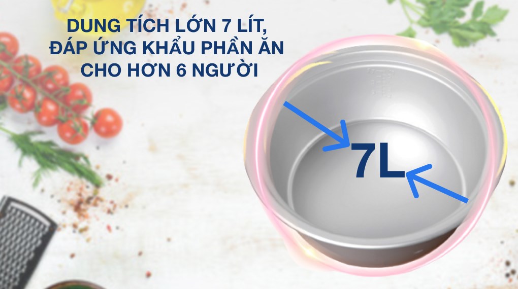 Nồi cơm nắp rời Sharp 7 lít KSH-D77V