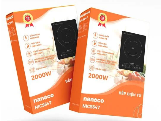 Bếp điện từ đơn Nanoco Model NICY660 (cảm ứng, công suất 1800-2000W)