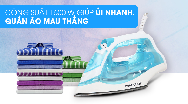 Bàn ủi hơi nước Sunhouse SHD2065 1600W