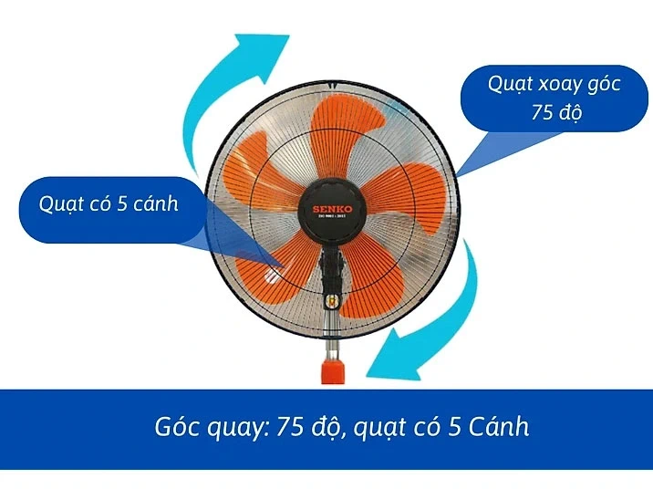 Quạt đứng Senko 5 cánh DCN1807 75W