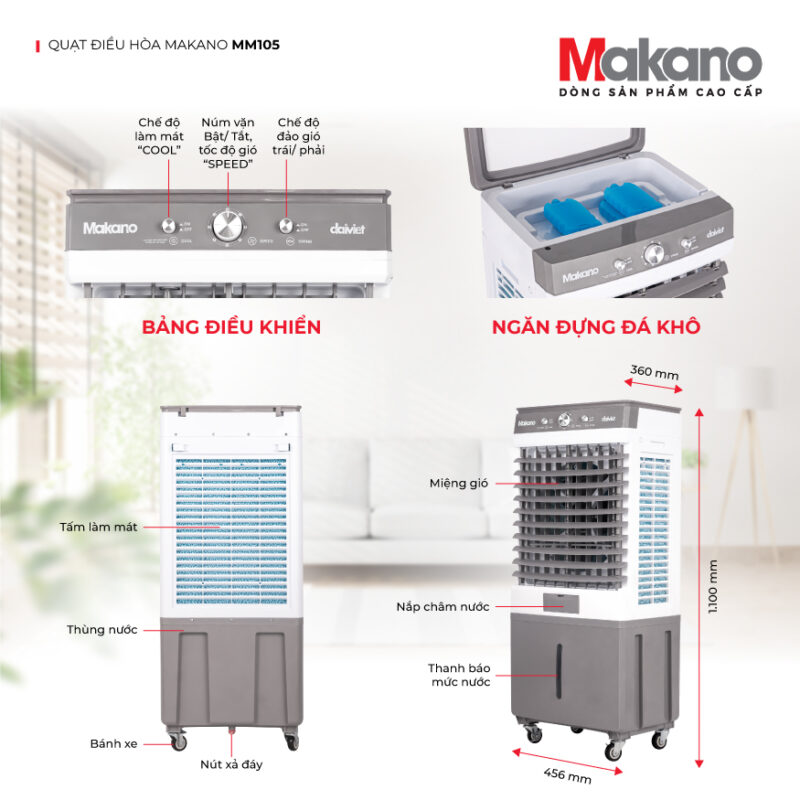 Quạt Điều Hòa Makano MM105