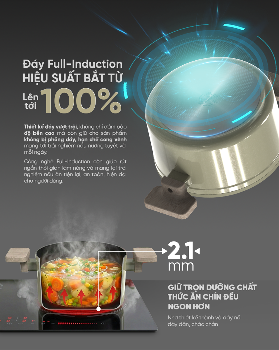Nồi full-induction Sunhouse Titanium Plasma ST2210P-20 (20cm)