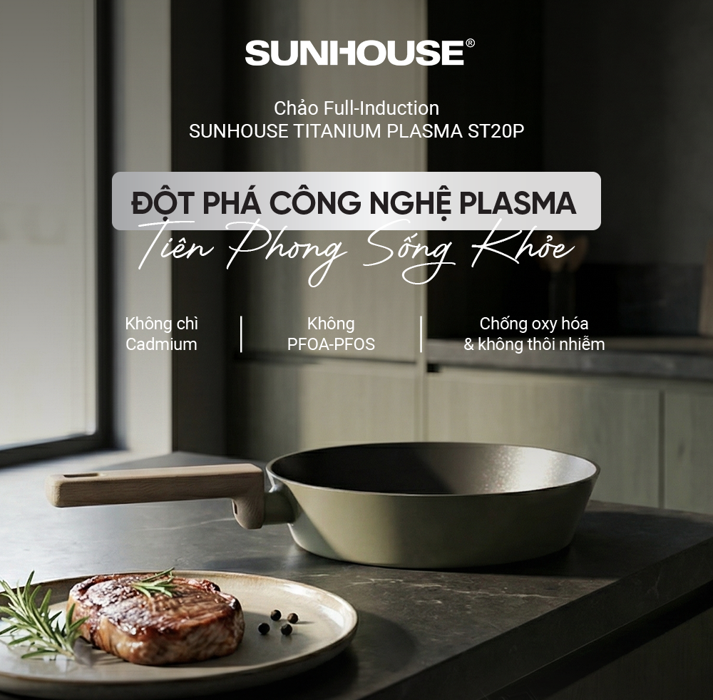 CHẢO FULL-INDUCTION SUNHOUSE TITANIUM PLASMA ST20P