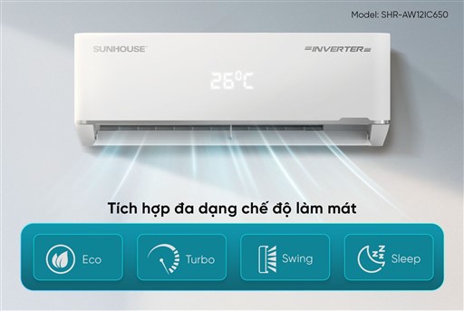 Máy Lạnh Sunhouse Inverter 1.5 HP SHR-AW12IC610